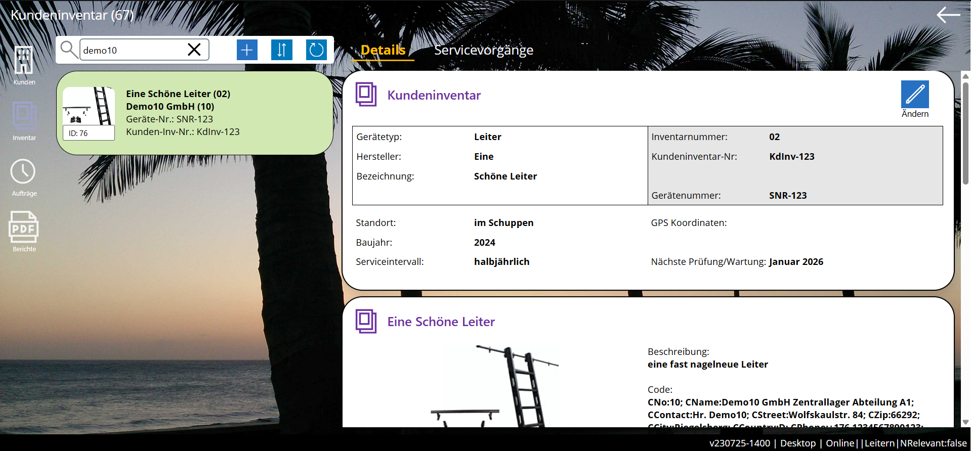 pobvol|pssService Board|Screen:Kundeninventar