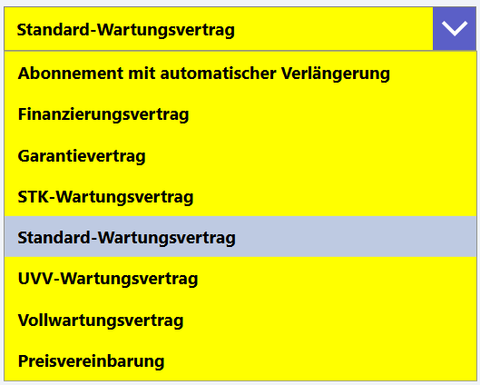 pobvol|pssService Board|Screen:Serviceverträge|Vertragsarten