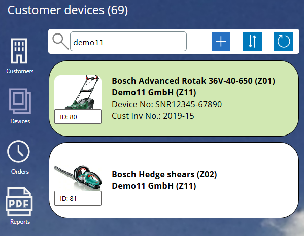 pobvol|pssService Board|Screen:Customer devices|Device overview