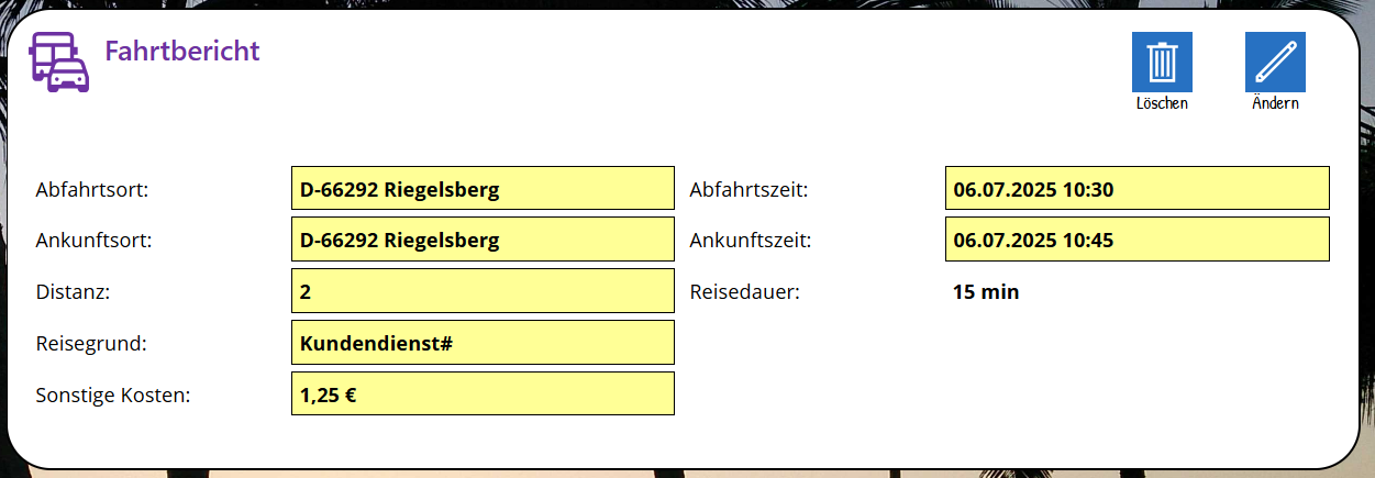 pobvol|pssService Board|Screen:Service activities|Details zur Anreise