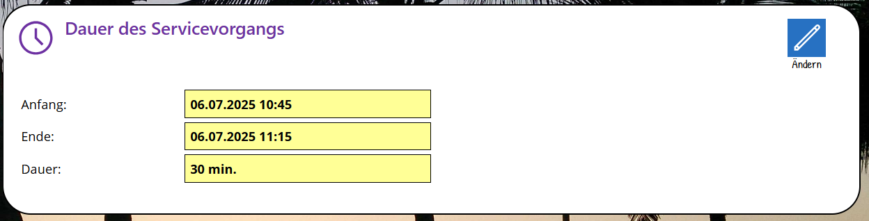 pobvol|pssService Board|Screen:Service activities|Arbeitszeit