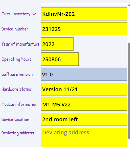 pobvol|pssService Phone|Screen:Service activity|Edit customer inventory data
