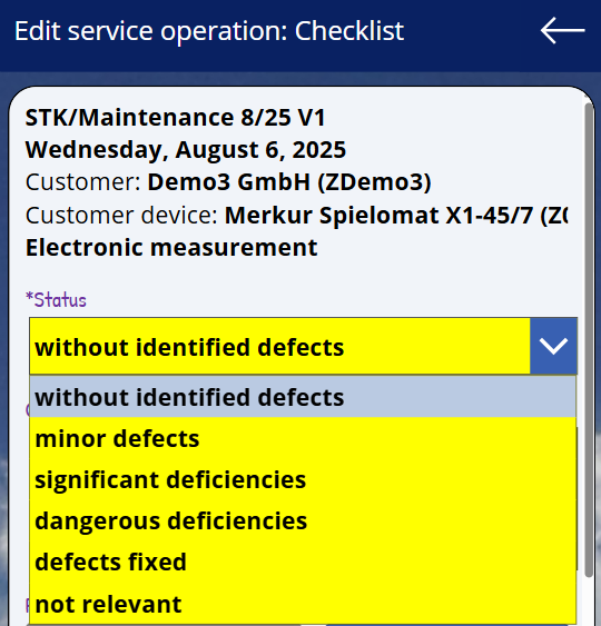 pobvol|pssService Phone|Screen:Service activity|Checkpint set status